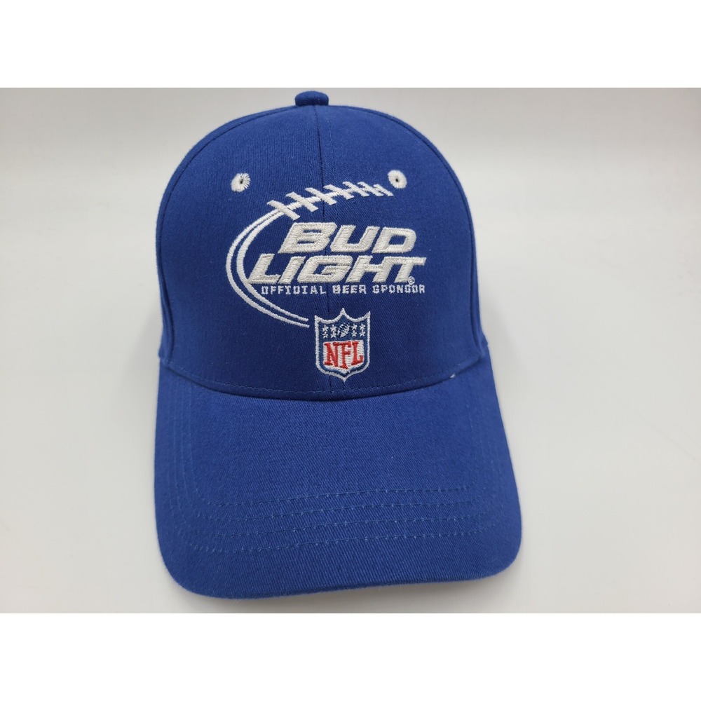 Bud Light NFL Football Official Beer Sponsor Adjustable‎ Hat Cap Men Women Blue